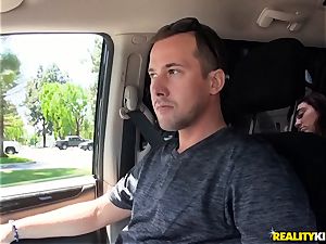 Monique Alexander blows a thick pipe in the car