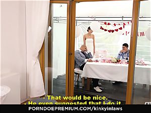 ultra-kinky INLAWS - euro bride drilled deep by stepson